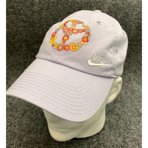 Nike Accessories - Nike Heritage 86 Hat Cap Peace Flowers Unstructured Adjustable Lavender Twill